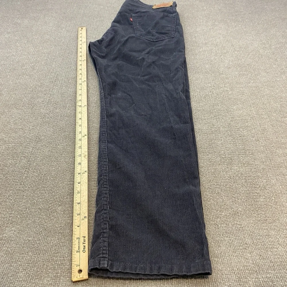 Vintage Levis 505 Corduroy Pants Mens 36x30 Gray Straight Leg 5 Pocket Baggy 90s